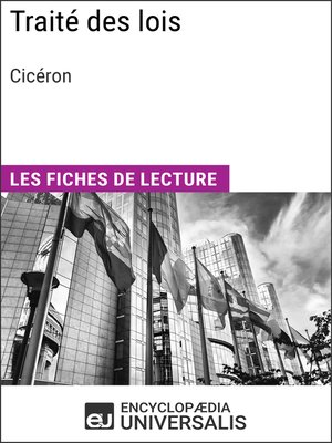 cover image of Traité des lois de Cicéron